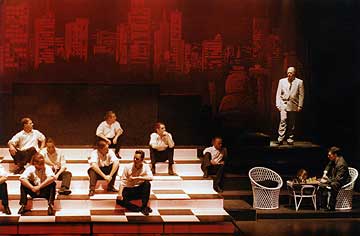 backdrop for the theatre production of Chess